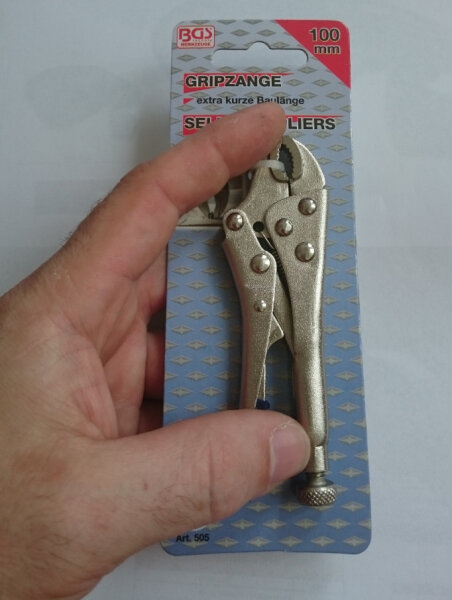 Mini-Gripzange, extra kurze Baulänge, 100mm,