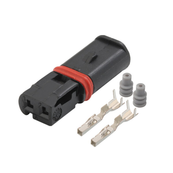 2er Stecker | weiblich schwarz