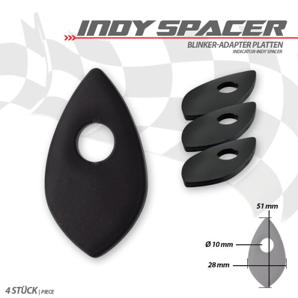 Indy Spacer | Honda schwarz Stahl M8