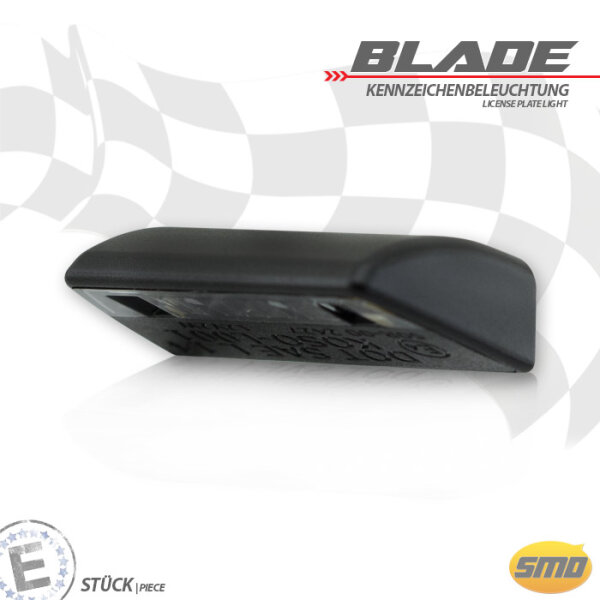 SMD-Kennzeichenbeleuchtung "Blade" | schw. ABS