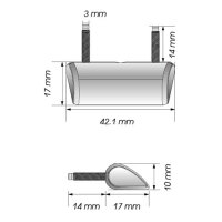 SMD-Kennzeichenbeleuchtung "Forty" | schwarz ABS