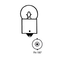 Kugellampe | 12V 23W Ba15s Pin 180° gelb