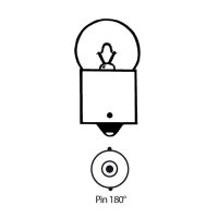 Kugellampe | 12V 10W Ba15s Pin 180°