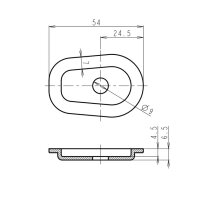 Indy Spacer "Yamaha" | schwarz ABS ISY1