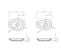 Indy Spacer "Yamaha "| schwarz | ABS ISY2