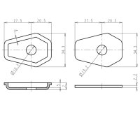 Indy Spacer "Suzuki" | schwarz ABS ISS2