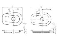 Indy Spacer "Kawasaki" | schwarz ABS ISK1