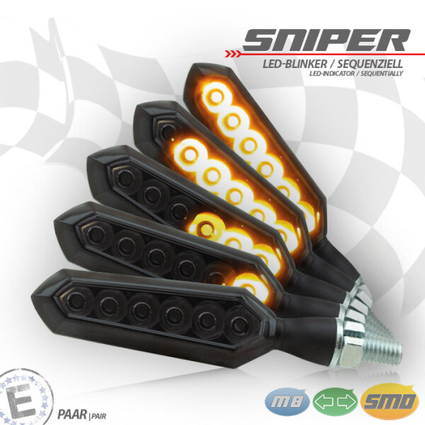 LED-Blinker ""SNIPER"" | SEQ  | PC | schwarz