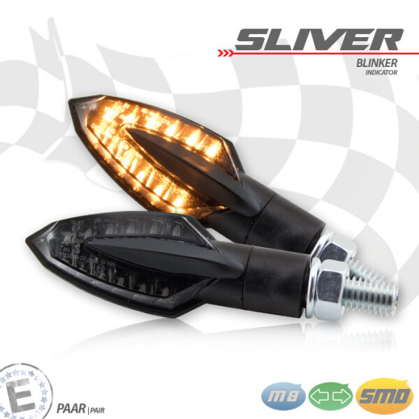 LED-Blinker ""SLIVER"" | schwarz | M8