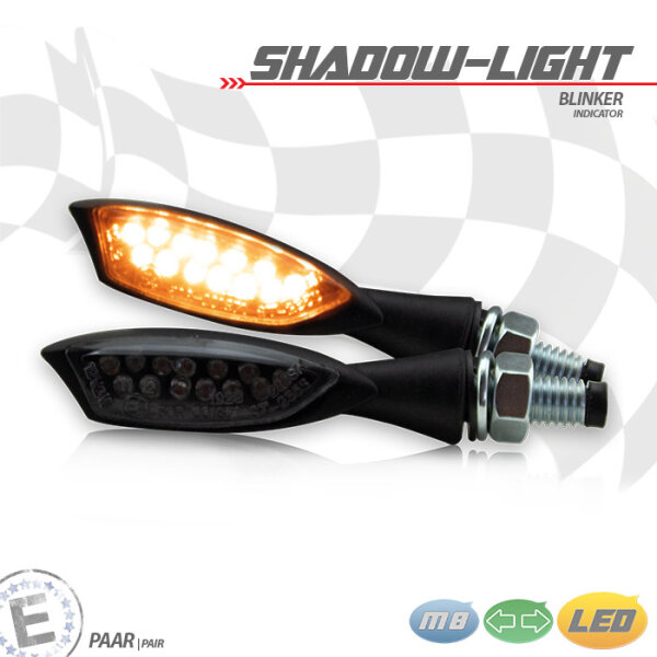 LED-Blinker "Shadow light" | Alu schwarz