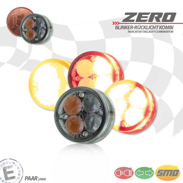 SMD-Einbaublinker-Rücklichtset "Zero" | getönt