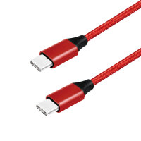 USB 3.2-Kabel | rot | 5V/3A  | USB-C / USB-C