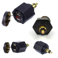 USB-Adapter | 12V-24V 5V 2x2.1A Voltanzeige