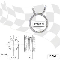 Benzinschlauchklemmen | 10mm starke Ausführung
