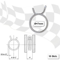 Benzinschlauchklemmen | 7mm starke Ausführung