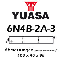 Batterie | YUASA 6N4B-2A-3 4 AH