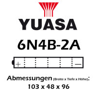 Batterie | YUASA 6N4B-2A 4 AH