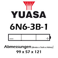 Batterie | YUASA 6N6-3B-1 6 AH