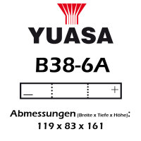 Batterie | YUASA B38-6A 13 AH