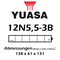 Batterie | YUASA 12N5,5-3B 5,5 AH