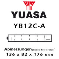 Batterie | YUASA YB12C-A 12 AH