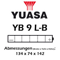 Batterie | YUASA YB9L-B 9 AH