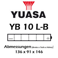 Batterie | YUASA YB10L-B 11 AH