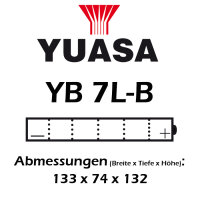 Batterie | YUASA YB7L-B2 8 AH