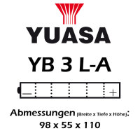 Batterie | YUASA YB3L-A 3 AH