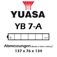 Batterie | YUASA YB7-A 8 AH