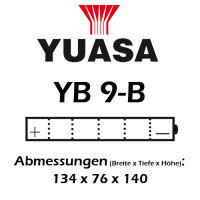 Batterie | YUASA YB9-B 9 AH