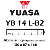 Batterie | YUASA YB14L-B2 14 AH