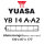 Batterie | YUASA YB14A-A2 14 AH