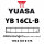 Batterie | YUASA YB16CL-B 19 AH