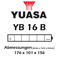 Batterie | YUASA YB16-B 19 AH