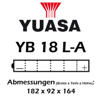 Batterie | YUASA YB18L-A 18 AH