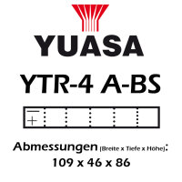 Batterie | YUASA YTR4A-BS 2,3 AH MF