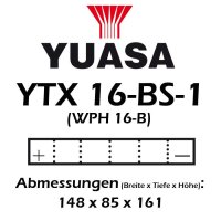 Batterie | YUASA | YTX16-BS-1 | 14 AH | MF