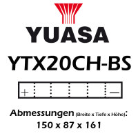 Batterie | YUASA YTX20CH-BS 18 AH MF