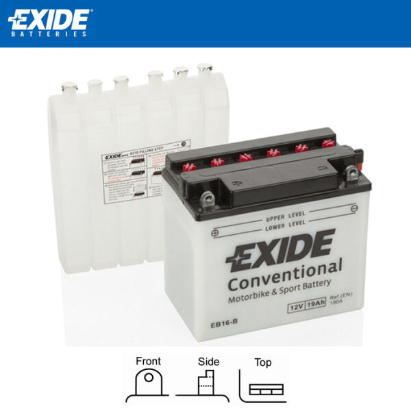 Batterie | EXIDE YB16B 19 AH