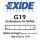 Batterie | EXIDE | GEL 12-19 | GEL | 19 AH