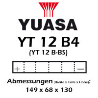 Batterie | YUASA YT12B-BS 10 AH MF