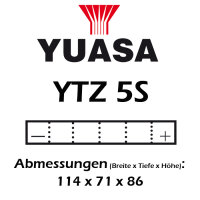 Batterie | YUASA | YTZ5S |  3,5 AH | MF