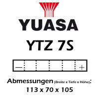 Batterie | YUASA YTZ7S 6 AH geschlossen