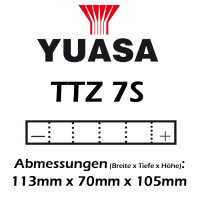 Batterie | YUASA TTZ7S 6 AH geschlossen