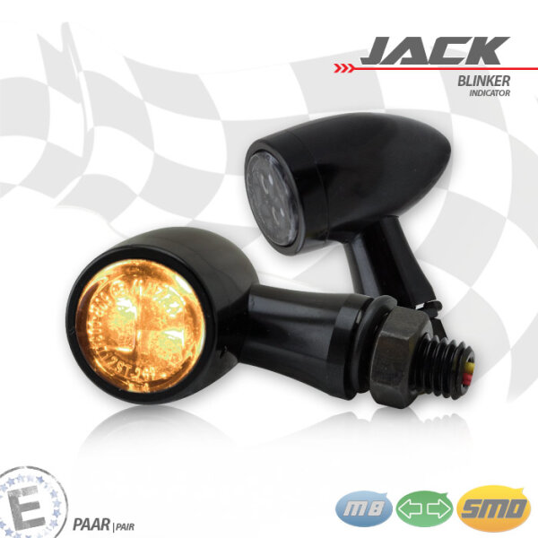 SMD-Blinkerset "Jack" | schwarz Zierring