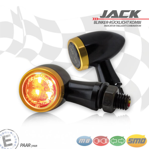 SMD-Blinker/RL-Set "Jack" | schwarz Alu M8