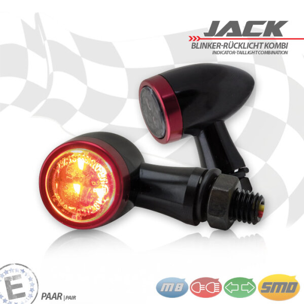 SMD-Blinker/RL-Set "Jack" | schwarz M8 Alu