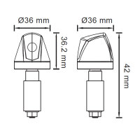 LED-Lenkerendenblinker "KNIGHT" | ALU schwarz