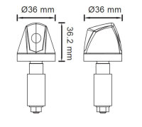 LED-Lenkerendenblinker "KNIGHT" | ALU schwarz